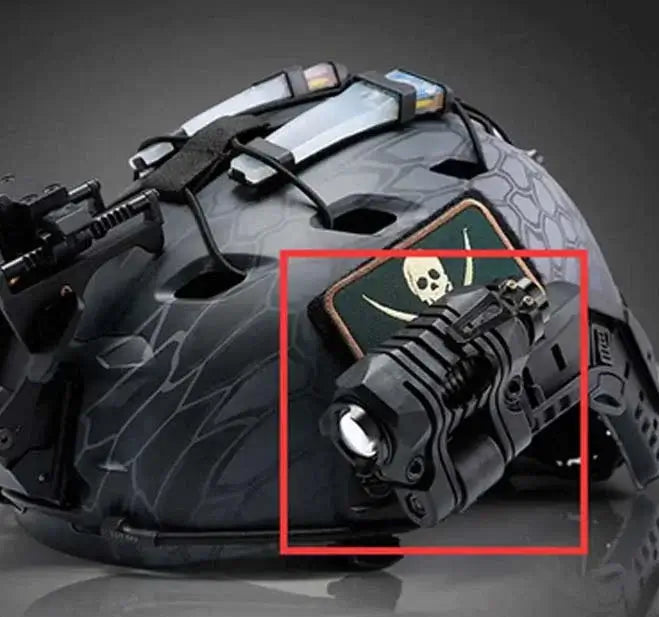 Helmet Rig Flashlight Tactical Helmet Mini Zoom LED Metal Flashlight – m416gelblaster