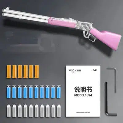 WICK Winchester M1894 Shell Ejecting Lever Action Foam Blaster-foam blaster-m416 gel blaster-pink-m416gelblaster