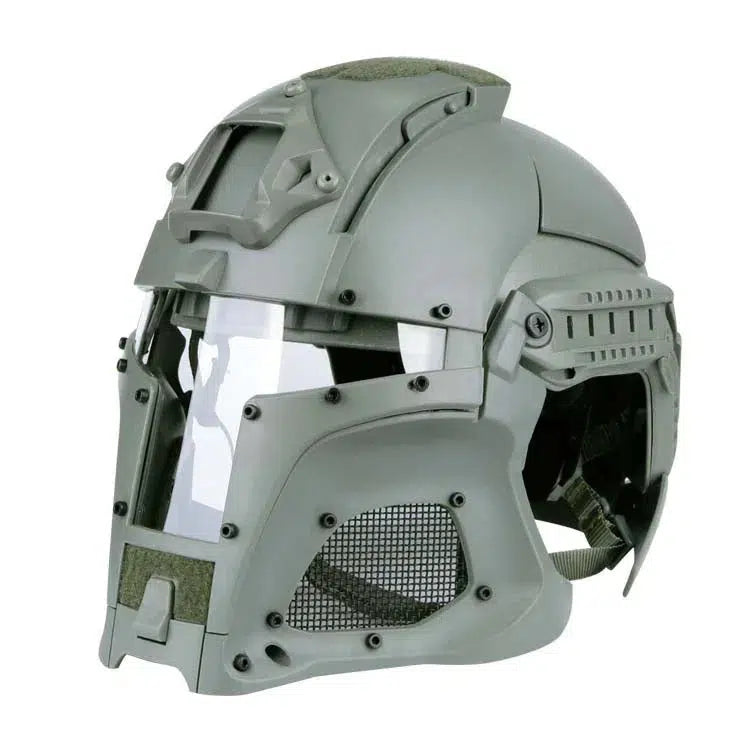 WST Full Face Medieval Iron Warrior Tactical Helmet-玩具/游戏-m416gelblaster-green-m416gelblaster