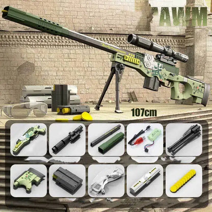 Mag-Fed Electric AWM Sniper Foam Disc Gun-m416gelblaster-m416gelblaster