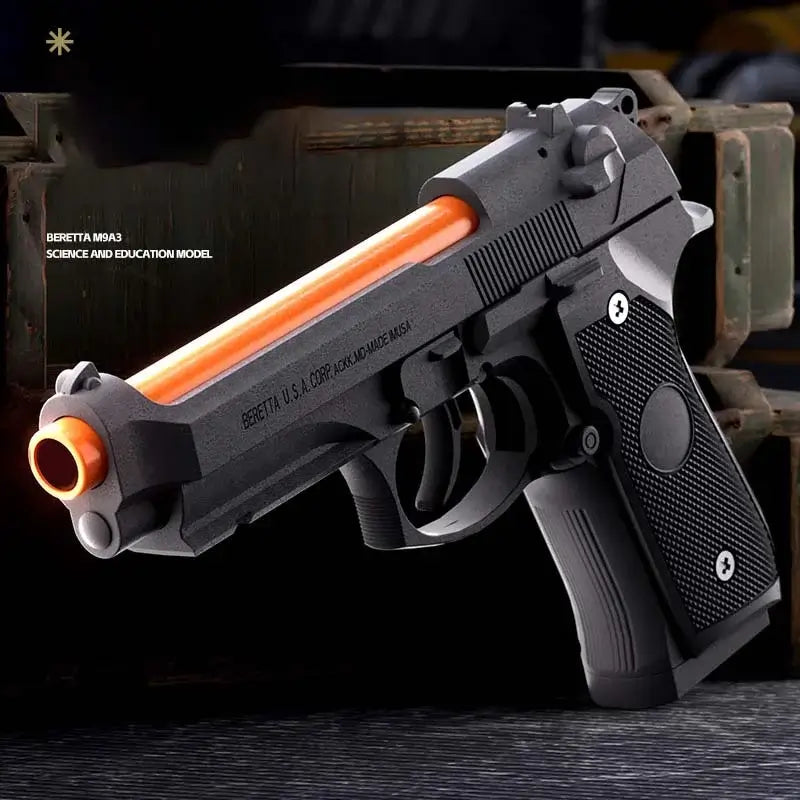 Beretta M9A3 Blowback Semi-Auto Shell Ejecting Soft Bullet Toy Gun-m416gelblaster-black-m416gelblaster