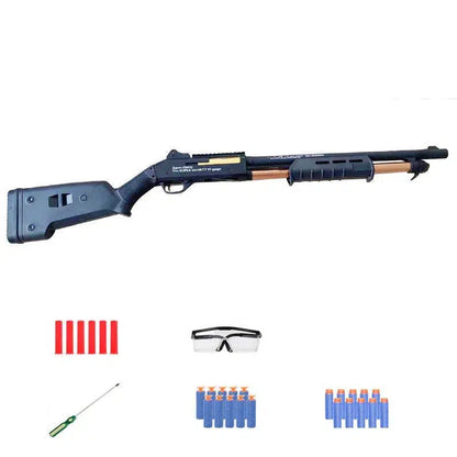 BLG M870 Shell Ejection Manual Action Foam Blaster Toy-foam blaster-m416 gel blaster-m870 black-m416gelblaster