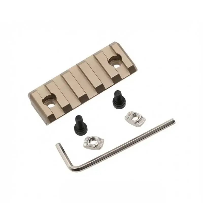 M-Lok Metal Picatinny Rail Section 3/5/7/9/11/13 Slot-m416gelblaster-tan-5 slot-m416gelblaster