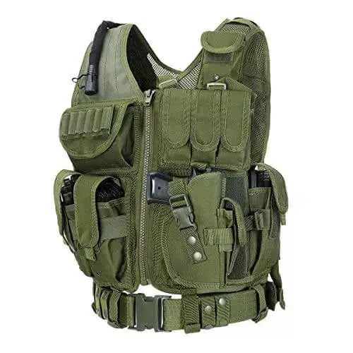 Multi-Pocket SWAT Tactical Vest-玩具/游戏-Biu Blaster-Green-Biu Blaster