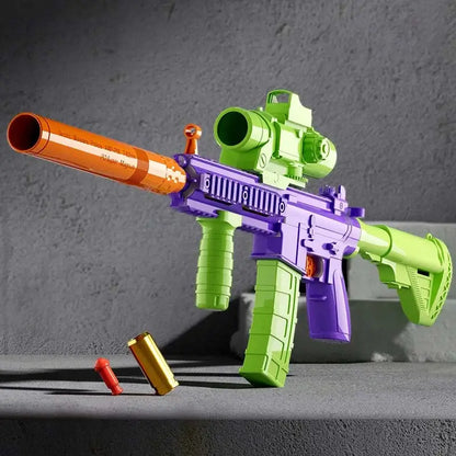 HK416 Semi-Auto Soft Bullet Shell Ejection Toy Gun-m416gelblaster-purple green-m416gelblaster