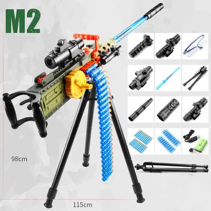 JF M2 Electric Soft Bullet Dart Blaster Belt-Fed-foam blaster-m416 gel blaster-m2 with tripod-m416gelblaster