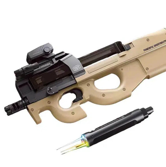 Lehui P90 Gel Gun Electric Orbeez Blaster with Tracer-m416gelblaster-tan-m416gelblaster