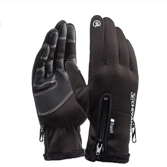 Outdoor Sport Gloves Waterproof / Windproof Riding Bicycle Motorcycle Skiing Climbing Touch Screen Gloves Telefingers-clothing-Biu Blaster-black-M-Uenel
