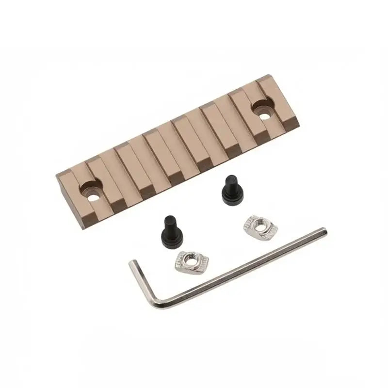 M-Lok Metal Picatinny Rail Section 3/5/7/9/11/13 Slot-m416gelblaster-tan-7 slot-m416gelblaster