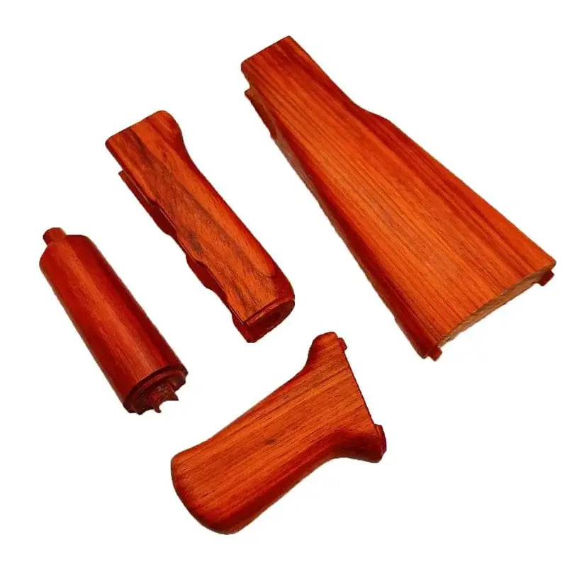 RX AKS AKM-47 Wooden Handguard Grip ButtStock 4pcs Set