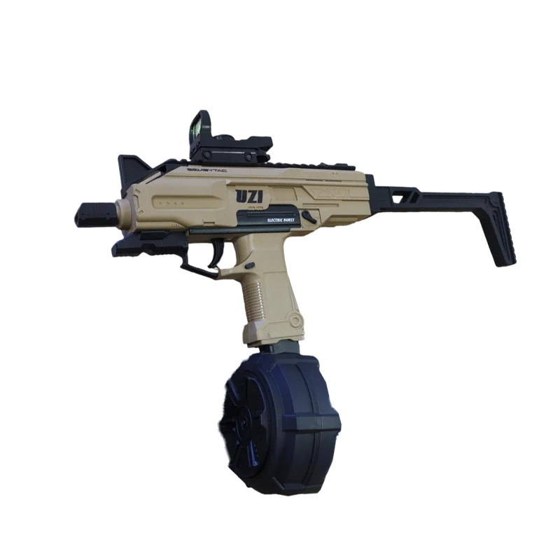 Sembylon Uzi Gel Ball Blaster with Rotary Drum-m416gelblaster-tan-m416gelblaster