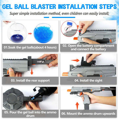 Sembylon Uzi Gel Ball Blaster with Rotary Drum-m416gelblaster-m416gelblaster