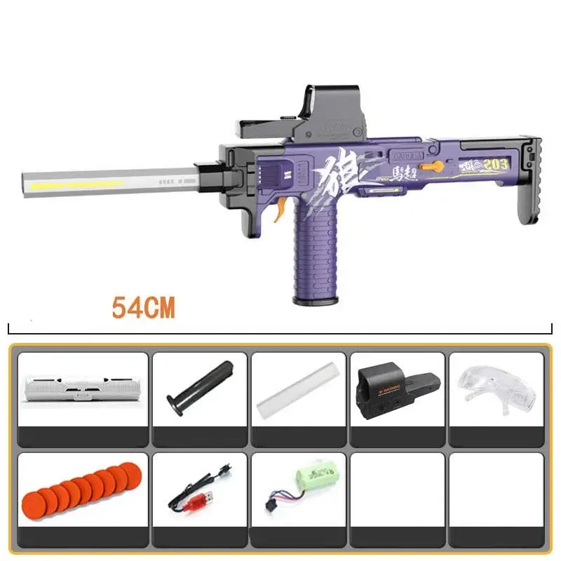 MaChao Wolf SMG Electric Mag-Fed Foam Disc Launcher Toy-m416gelblaster-m416gelblaster