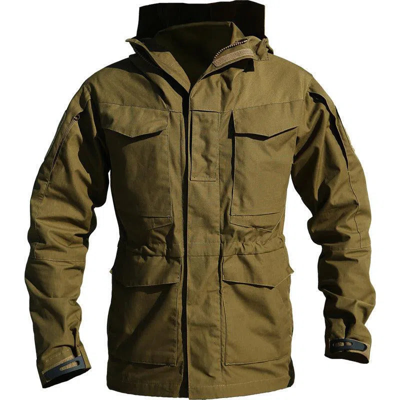 Tactical Coat Men's M65 Army Fan Field Coat Outdoor Function Rain Jacket Hunting Clothes Windbreaker Waterproof-clothing-Biu Blaster-Auburn-m-Uenel