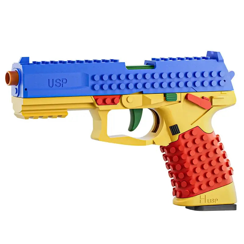 USP DIY Building Block Shell-Ejecting Toy Gun Soft Bullet Pistol-m416gelblaster-m416gelblaster