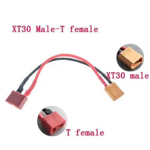 SM / XT30 / Mini Tamiya / T Plug Female/Male Connector Adapter 2pcs-m416gelblaster-T female to XT30 male-m416gelblaster