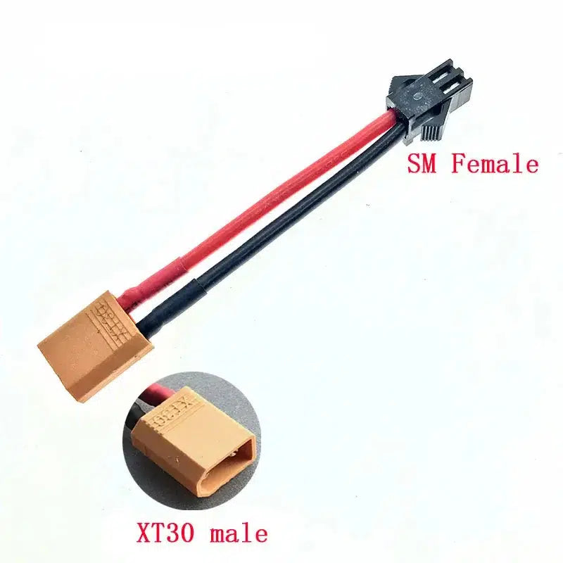 SM / XT30 / Mini Tamiya / T Plug Female/Male Connector Adapter 2pcs-m416gelblaster-XT30 male to SM female-m416gelblaster