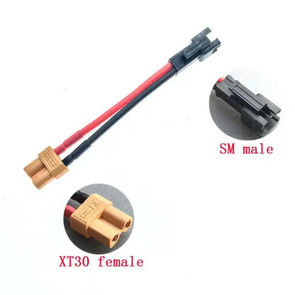 SM / XT30 / Mini Tamiya / T Plug Female/Male Connector Adapter 2pcs-m416gelblaster-XT30 female to SM male-m416gelblaster