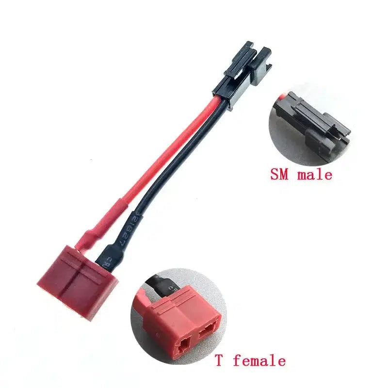 SM / XT30 / Mini Tamiya / T Plug Female/Male Connector Adapter 2pcs-m416gelblaster-T female to SM male-m416gelblaster
