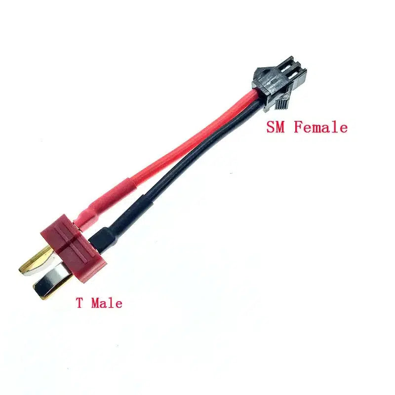 SM / XT30 / Mini Tamiya / T Plug Female/Male Connector Adapter 2pcs-m416gelblaster-T male to SM female-m416gelblaster