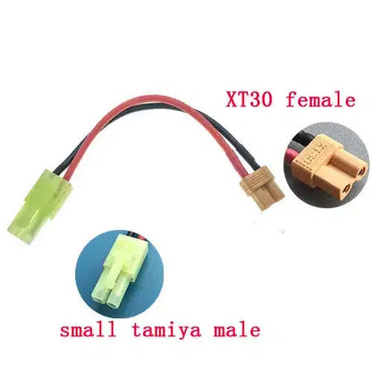 SM / XT30 / Mini Tamiya / T Plug Female/Male Connector Adapter 2pcs-m416gelblaster-Tamiya male to XT30 female-m416gelblaster