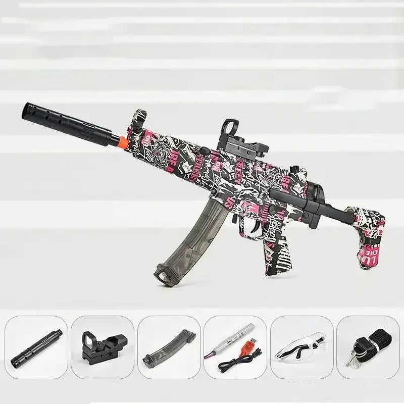 XYL Little Moon MP5 Electric Graffiti Orbeez Gun-m416gelblaster-graffiti word-m416gelblaster