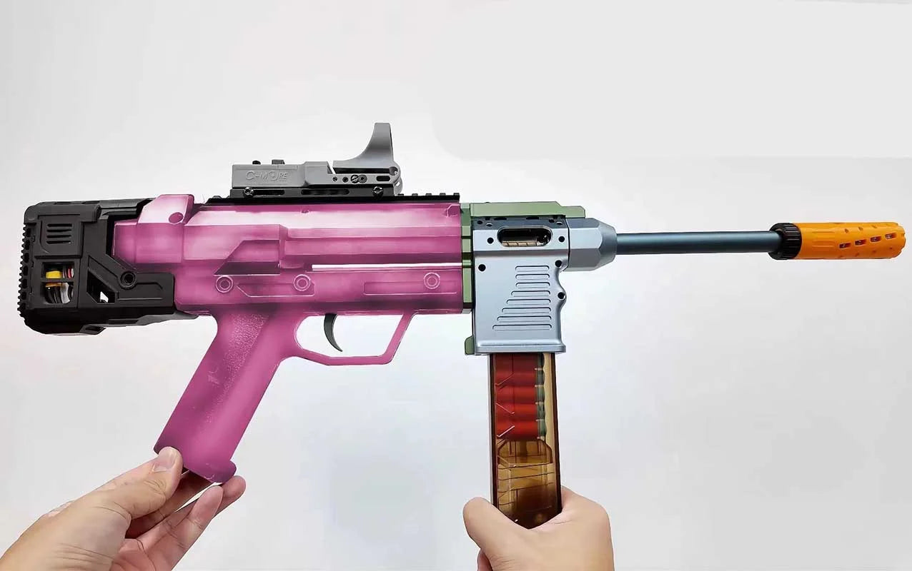 Modified Inverted Scales 2.0 Full Auto Nerf AEG Rifle Blaster-m416gelblaster-pink blaster-m416gelblaster