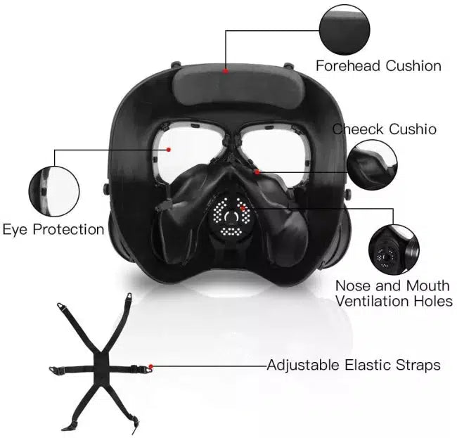 M04 Tactical Protective Toxic Gas Safety Mask with Adjustable Strap-玩具/游戏-Biu Blaster-Biu Blaster