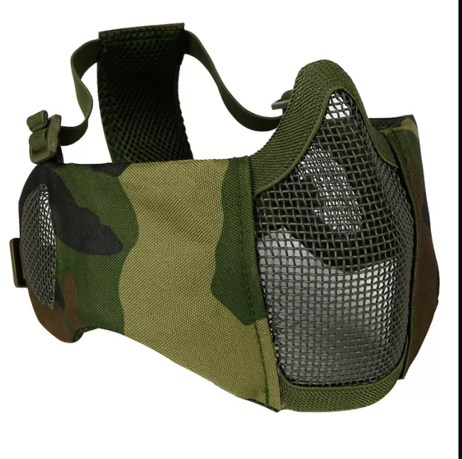 V1 Steel Mesh Tactical Protective Mask with Ears Protection-玩具/游戏-Biu Blaster-jungle camo-Biu Blaster