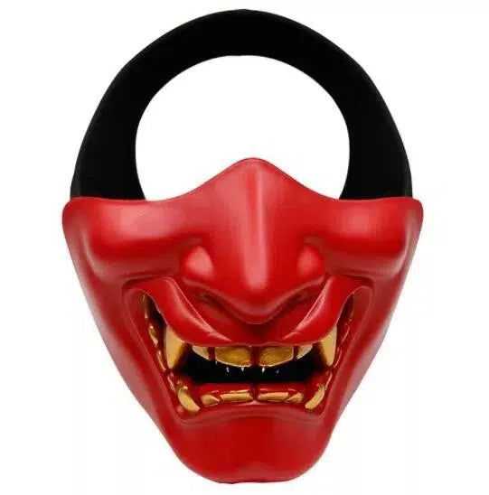 Hannya Half Face Tactical Devil Mask-玩具/游戏-Biu Blaster-red-Biu Blaster