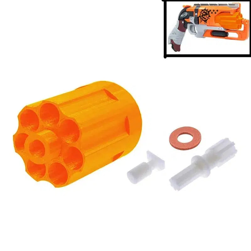 Zombie Strike Hammershot Blaster 8-Shot Upgrade Cylinder-nerf part-m416 gel blaster-Orange-m416gelblaster