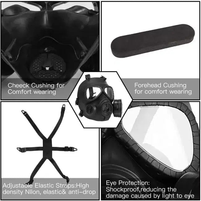 M04 Tactical Protective Toxic Gas Safety Mask with Adjustable Strap-玩具/游戏-Biu Blaster-Biu Blaster