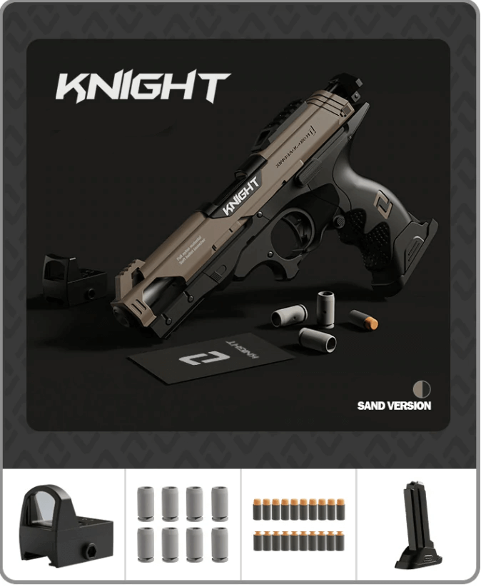 Dark Knight DK-01 Shell Ejecting Ergonomic Foam Blaster-m416gelblaster-black tan-m416gelblaster