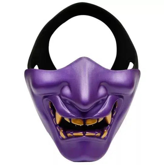Hannya Half Face Tactical Devil Mask-玩具/游戏-Biu Blaster-purple-Biu Blaster